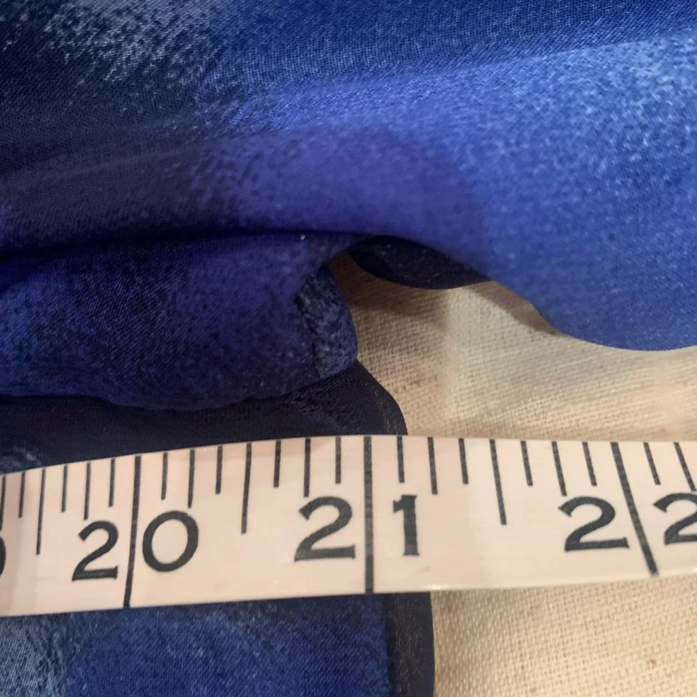 Taylor Blue Patterned Long Sleeve Dress - Picture 4 of 7